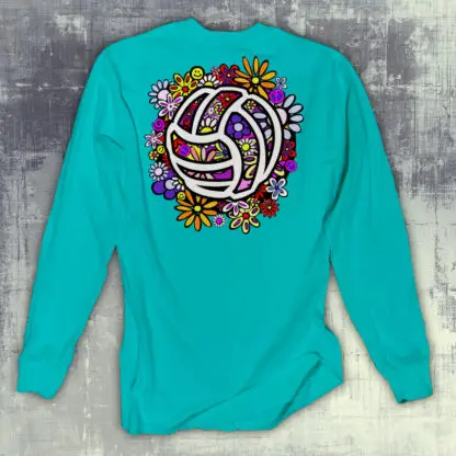 Flower Power Longsleeve Volleyball Shirt Scuba