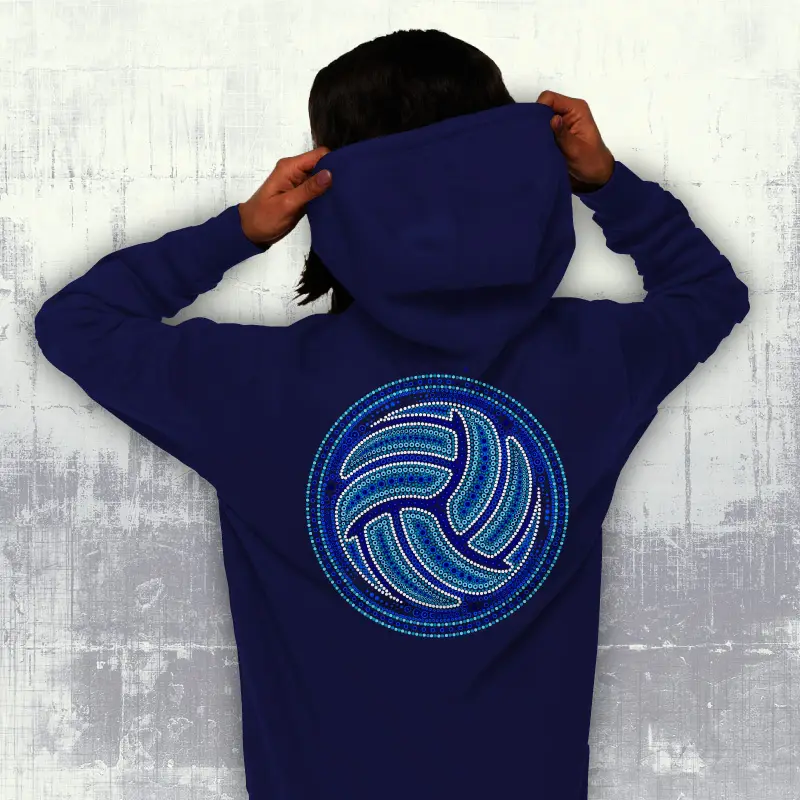 Deep Blue Ocean Volleyball Sweatshirt