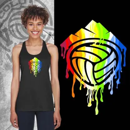 Mtn Grafitti Volleyball Racerback Tank Top