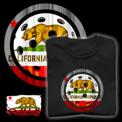 California Flag Pickleball Shirt Design