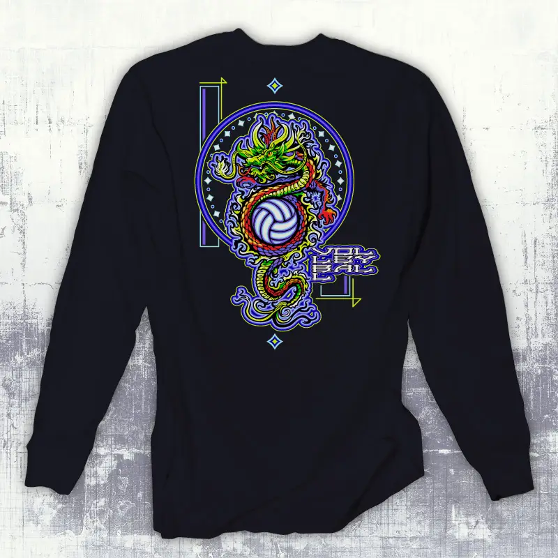 Dragon Long Sleeve Volleyball Shrit Design