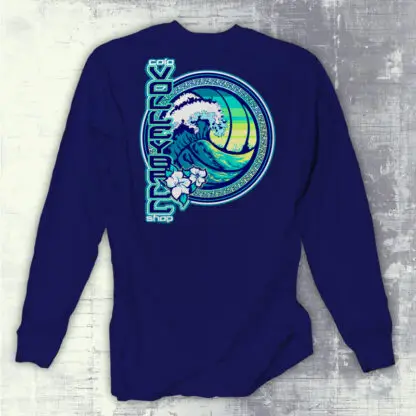 Hibiscus Wave Volleyball Shirt Long Sleeve