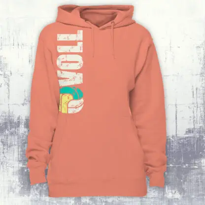 Sapphire Volleyball Hooded Sweatshirt | Coral